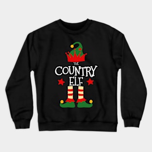 Country Elf Matching Family Group Christmas Party Pajamas Crewneck Sweatshirt